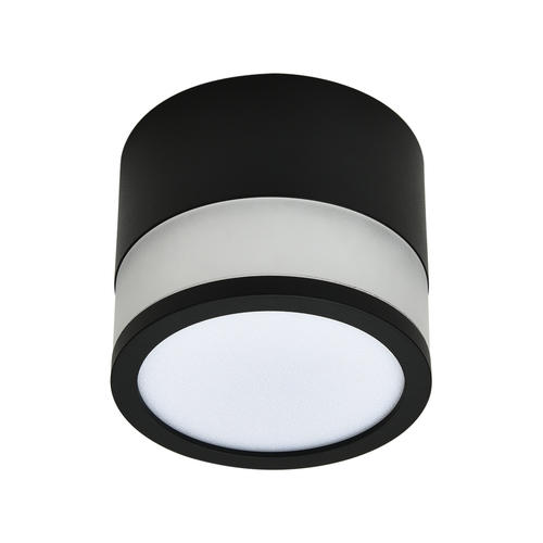 spot led cob 7w aplicat rotund negru 100lm w 3000k