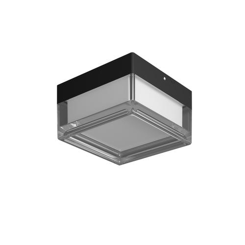 aplica led de exterior patrat negru alb 9w 3cct 100lm w ip65