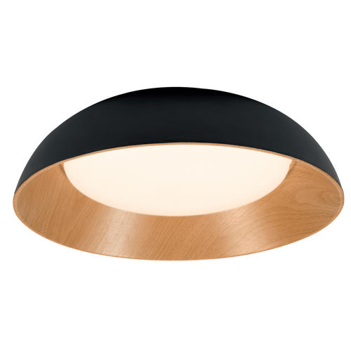 aplica led 24w 75lm w negru lemn corp cct