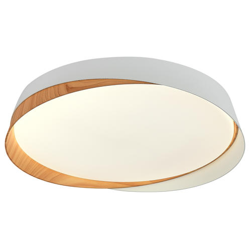 aplica led alb lemn deschis 36w 90lm w 3cct cu memorie telecomanda