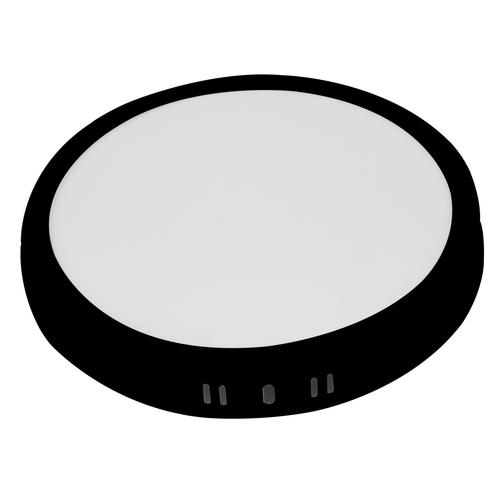 aplica led rotund 12w 3cct negru