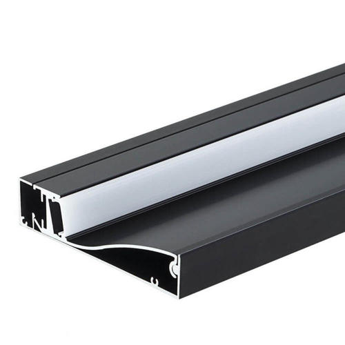profil aluminiu banda led corp negru dispersor negru l 2m