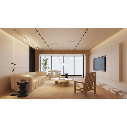 set diy led cu sina flexibila colour bridge include spoturi lampa liniara piese de fixare sina flexibila si sursa de alimentare