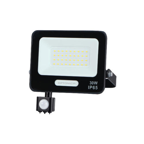 proiector led 30w cu senzor negru smd 2700lm 120 ip65 4000k cablu 15cm