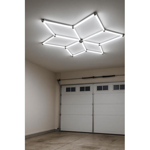 set de iluminat led hexagonal 126w 120lm w 165 26dc5v cu accesorii 6000k