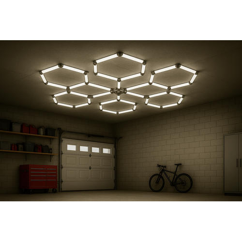 set de iluminat led hexagonal 306w 120lm w 165 26dc5v cu accesorii 6000k