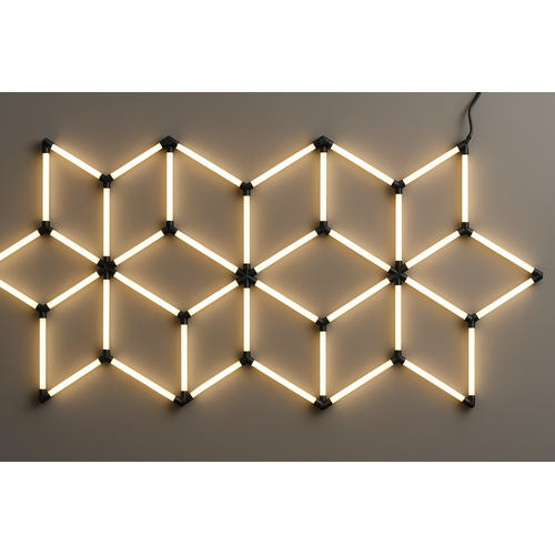 set de iluminat led hexagonal 294w 120lm w 165 26dc5v cu accesorii 6000k
