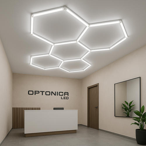 set de iluminat led hexagonal 5 hexagoane 192w 120lm w 165 26dc5v cu accesorii 3cct