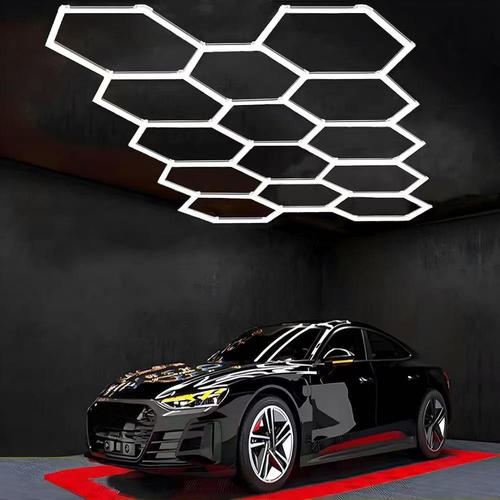 set de iluminat led hexagonal 14 hexagoane 456w 120lm w 165 26dc5v cu accesorii 3cct