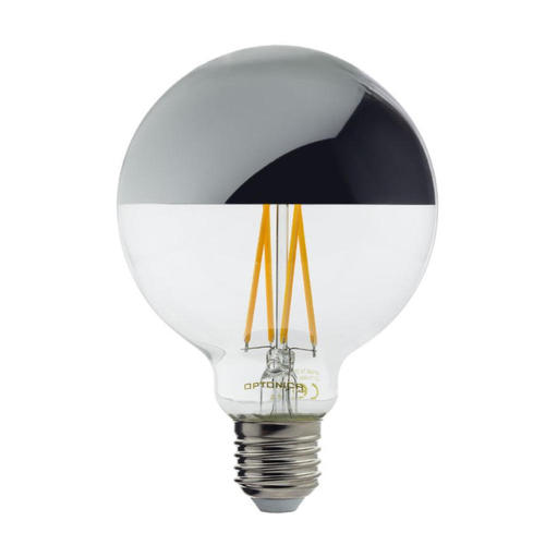 bec led g95 4w 400lm 2700k e27 transparent arginitiu sticla