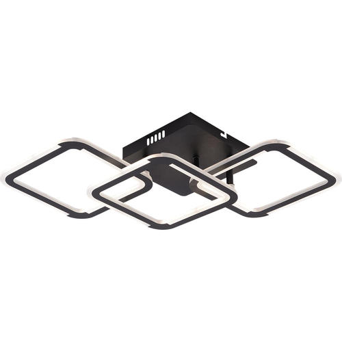 lustra led dimabila cu telecomanda 45w 4020lm negru