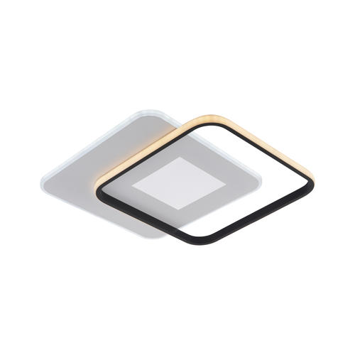 lustra led dimabila cu telecomanda 60w 4800lm alb negru