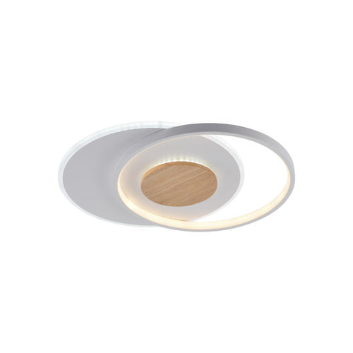 lustra led dimabila cu telecomanda 54w 4120lm alb lemn