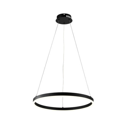 lustra led suspendata 22w 1760lm negru 3000k