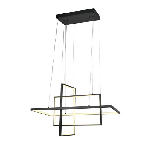 lustra led suspendata 67w 5360lm negru nisip 3000k