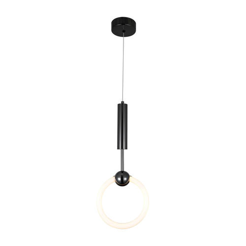 lustra led suspendata 10w 800lm negru 3000k