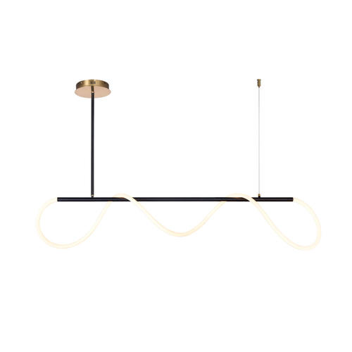 lustra led suspendata 36w 2880lm negru 3000k