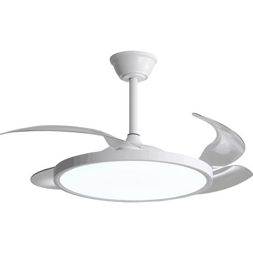 plafoniera led cu ventilator 36w 3cct 2880lm 100 240v alb slim telecomanda