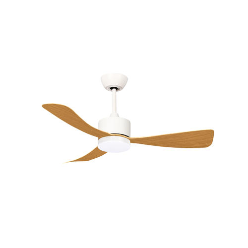 plafoniera led cu ventilator 18w 3cct 1440lm alb lemn telecomanda