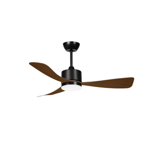 plafoniera led cu ventilator 18w 3cct 1440lm negru lemn telecomanda