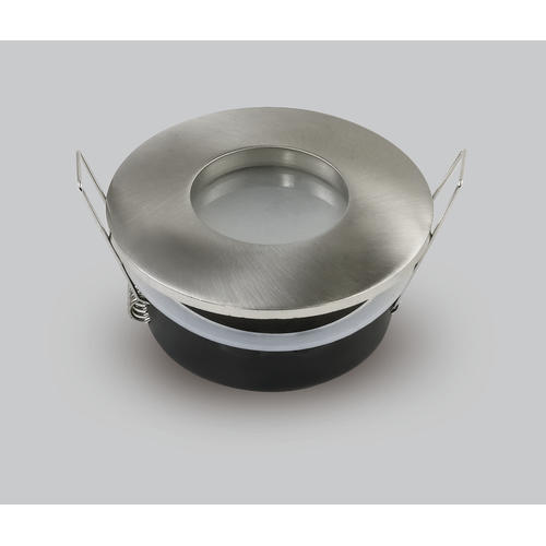 corp spot led rotund satin nickel gu10 negru ip65