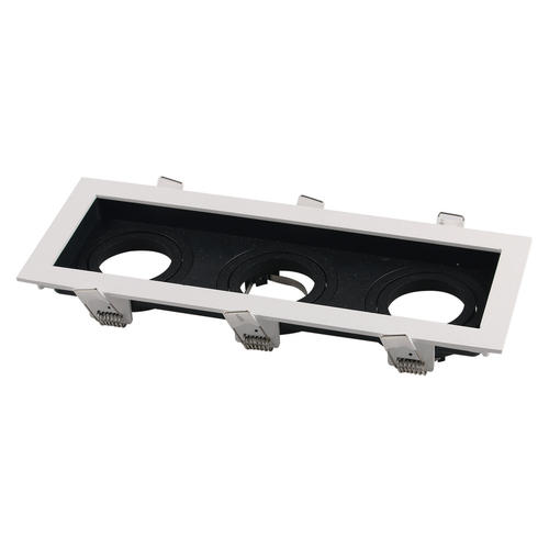corp spot led patrat aluminiu alb negru 3 gu10 ip20
