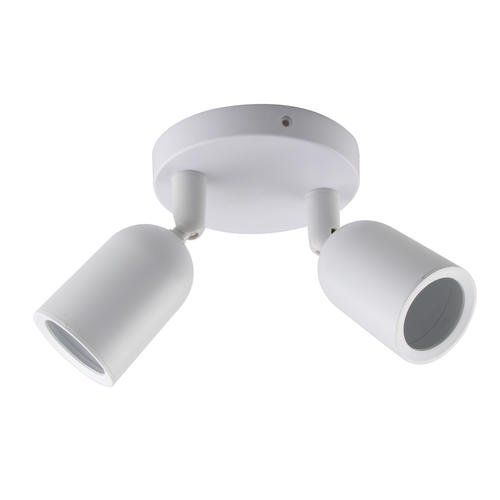 corp spot led plastic alb 2 gu10 ip20