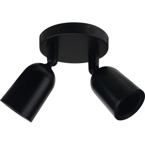 corp spot led plastic negru 2 gu10 ip20