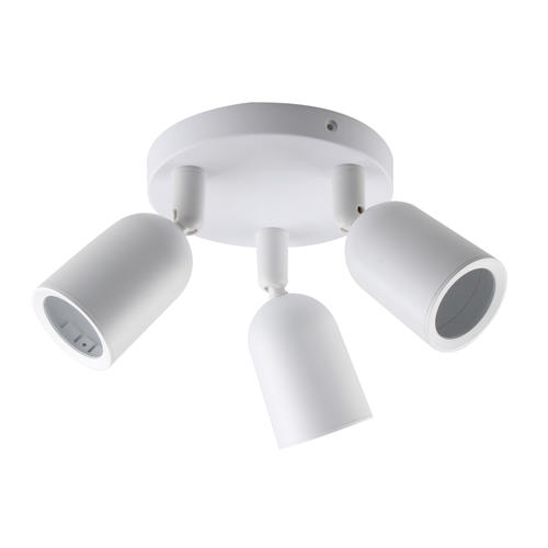corp spot led plastic alb 3 gu10 ip20