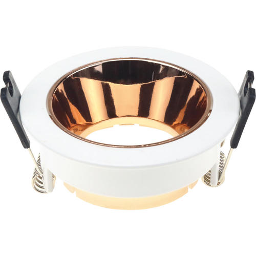 corp spot led aluminiu rotund corp alb reflector alama gu10 ip20