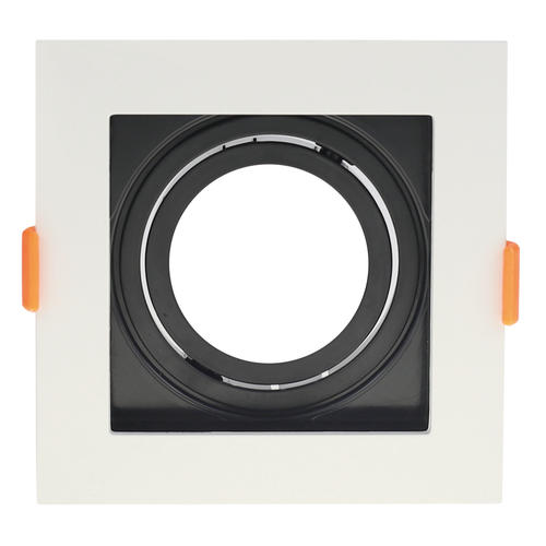 corp spot led plastic patrat corp alb negru gu10 ip20