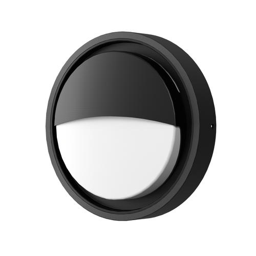 aplica led de exterior negru 24w 2400lm 100 240v 3000k cri 80 ip65