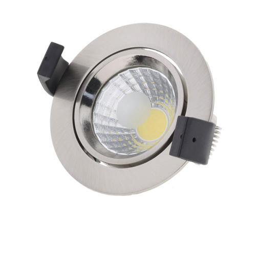 spot led 8w rotund cob orientabil 4500k inox