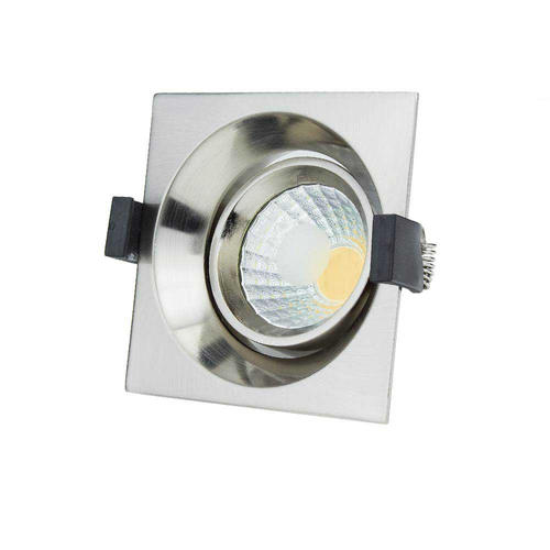 spot led 8w patrat cob orientabil 2700k inox