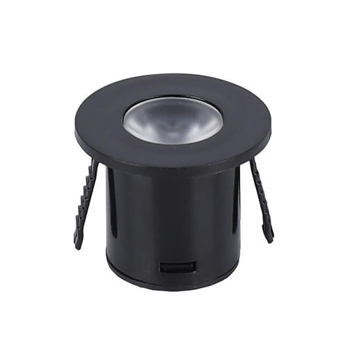 spot led rotund 1w negru 220v 60lm 3000k