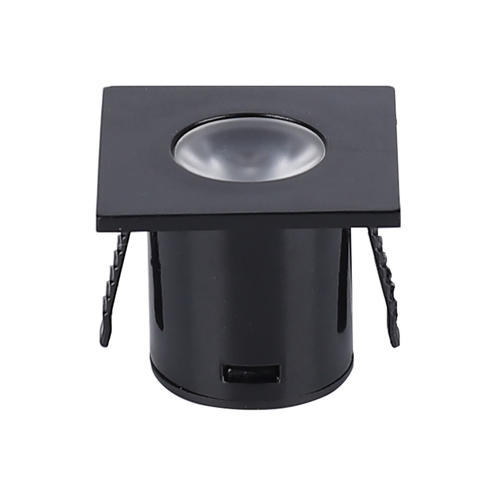 spot led patrat 1w negru 220v 60lm 3000k