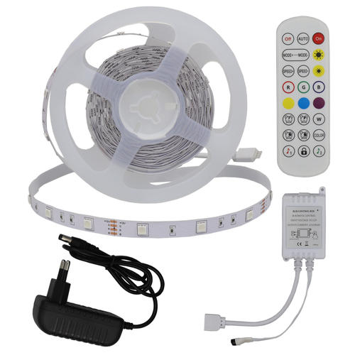 kit banda led controler telecomanda dc12v 5050 30 led rgb ip20