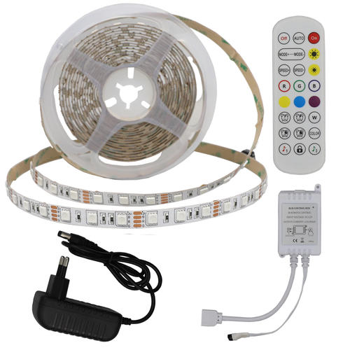 kit banda led controler telecomanda dc12v 5050 60 led rgb ip20
