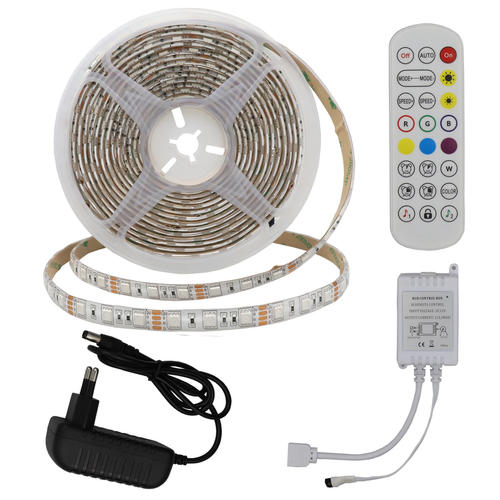 kit banda led controler telecomanda dc12v 5050 60 led rgb ip54