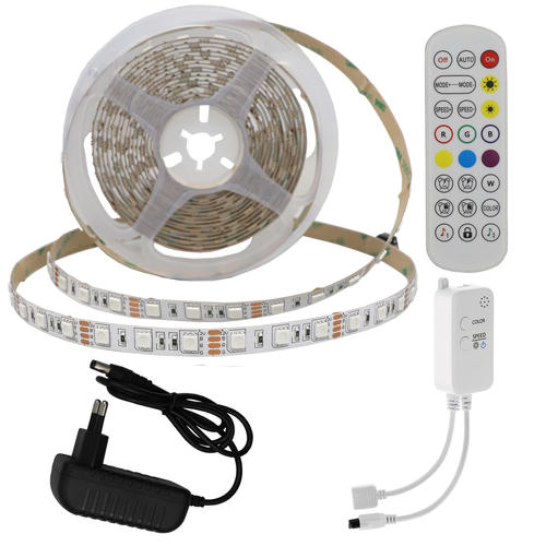 kit banda led bluetooth music telecomanda dc12v 5050 60 led rgb ip20