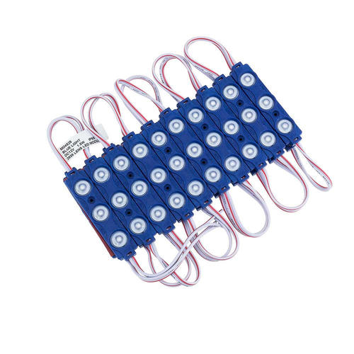 modul 3 led 2835 160 dc12v 15w 70 15mm ip65 albastru