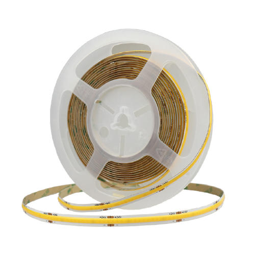 banda led 5mm cob 24v 320 led m 10w m ra 80 3000k ip20