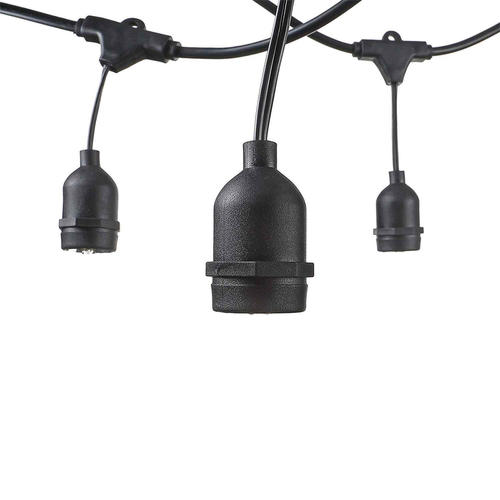 ghirlanda pentru exterior negru 15buc e27 ip65 144m socluri pendul