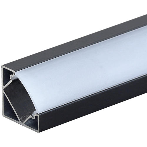 profil aluminiu banda led corp negru dispersor alb l 2m