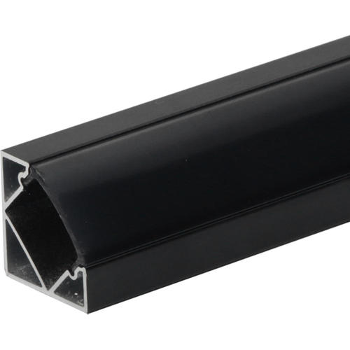 profil aluminiu banda led corp negru dispersor negru l 2m
