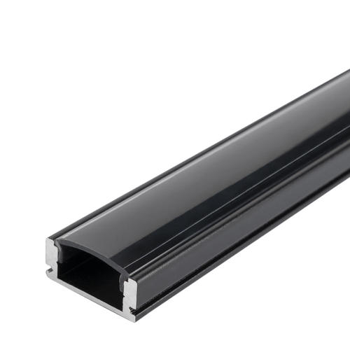 profil aluminiu banda led corp negru dispersor negru l 2m