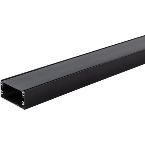 profil aluminiu banda led corp negru dispersor negru l 2m 40x20mm