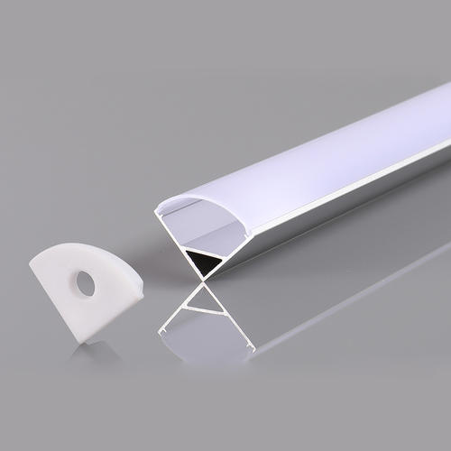 profil aluminiu unghi banda led corp gri dispersor alb l 2m 16x16x105mm