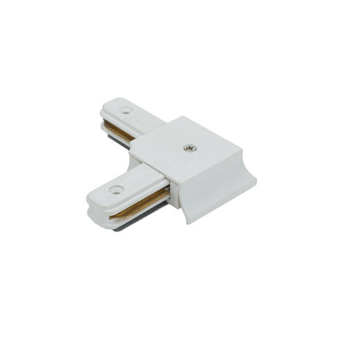 conector pentru sina 2 contacte unghi alb