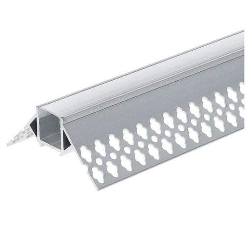 profil aluminiu banda led corp gri dispersor alb l 2m 53x25mm